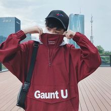 In spring and autumn, the new print cap and hoodie men's loose Korean version of the students' handsome clothes on the trend of 2024 - buy cheap