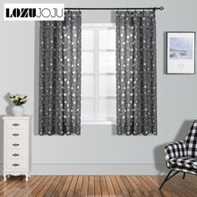 LOZUJOJU Short Semi Shade Drops Hollow Star Jacquard Curtains Elegant Window Panels Cartoon Bedroom Kitchen Thick Thread Fabric 2024 - buy cheap