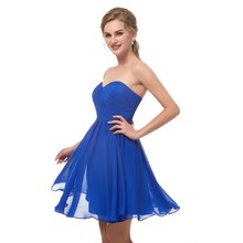 Vivian's Bridal Summer Blue Girl Homecoming Dress Sweetheart Sleeveless Backless Chiffon Mini Dress Tiered Women Cocktail Dress 2024 - buy cheap