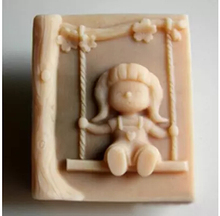 Molde de silicona oscilante 3D para chica, resina Flexible, molde para velas hechas a mano, jabón, molde para Chocolate, moldes de caramelo, forma de pastel 2024 - compra barato