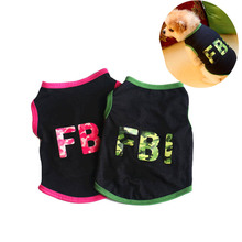 Summer Cotton Breathable Pet Dog Clothes FBI Camouflage Letter Print Small Dogs Vest T shirt XS-L Puppy Cats Vests Clothing 2024 - buy cheap