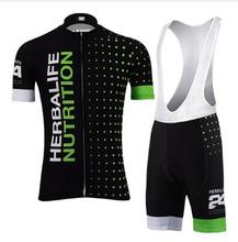 Herbalife-maillot de ciclismo profesional para hombre, camiseta con almohadilla de Gel transpirable, manga corta, 2019 2024 - compra barato