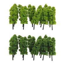 20Pieces Pagoda Trees Model Train Railroad Miniature Scenery Layout Wargame Diorama Z Scale 1:200 2024 - buy cheap