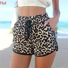 2017 Hot Women Shorts Plus Size Spring Summer Loose Printed Leopard Shorts Beach Elestic Waist Girls Casual Short Pants SV012753 2024 - buy cheap