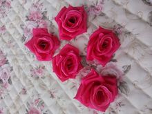 #9 ¡Nuevo! 50 cabezas de flores rosas de rayón para decoraciones de boda, un diámetro de aproximadamente 80mm, decoración de joyería DIY 2024 - compra barato