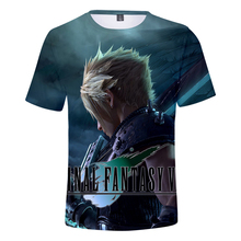 Camiseta de Final Fantasy VII para hombre, ropa de moda de juego FF7 de verano, transpirable, con cuello redondo, 2019 2024 - compra barato