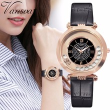 Hot Fashion Women Leather Full Diamond Watch Luxury Ladies Quartz Rhinestone Watch Vansvar Clock Relogio Feminino 2024 - buy cheap