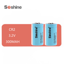Аккумуляторные батареи SOSHINE LiFePo4 15266 IFR CR2, 300 мАч, 3,2 в, синие, 2 шт. 2024 - купить недорого