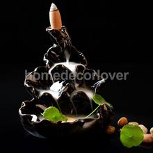 Ceramic Glaze Incense Smoke Cone Burner Backflow Censer Tower Holder for Home Living Room Yoga Room #5 2024 - buy cheap