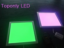 18w rgb led flat light with RF remote controller square full color led panel lamp 300x300mm embeded install AC100-240v 50pcs/lot 2024 - buy cheap