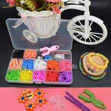600pcs rubber loom bands girl gift for children elastic band for weaving lacing bracelet toy gum for bracelets diy material set 2024 - buy cheap