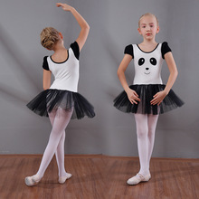 Meninas Ballet Dança Vestido de Ballet Feminino Traje De Dança Do Traje Da Menina Da Panda de Manga Curta Menina Dança Traje de Dança Saia D0790 2024 - compre barato