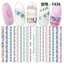 5 sheets mixed design beauty self adhesive nail art decorations stickers acrylic manicure decals nail supplies tool F432-436 2024 - buy cheap