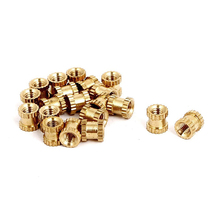 M3x5mmx5mm Female Threaded Brass Knurled Insert Embedded Nuts 20pcs 2024 - buy cheap
