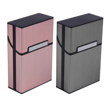 Thin Fashion Personality  Slim Portable Men's Light Aluminum Pocket Cigar Cigarette Case Box Storage Tobacco Holder Container 2024 - buy cheap