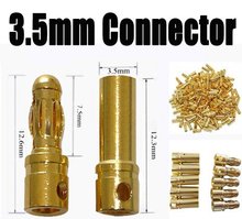 100 pairs / lot Hot Sale 3.5mm Gold Plating Bullet Banana Connector Plug for RC Battery DU0082 2024 - buy cheap