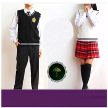 Britânico coreano japonês uniforme escolar roupas masculinas e femininas para a escola uniforme escolar traje camisola colete 5 conjuntos 2024 - compre barato