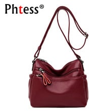 2019 Women Leather Messenger Bags Small Crossbody Bags For Women Sac a Main Vintage Designer Brand Handbags Female Shoulder Bag 2024 - buy cheap