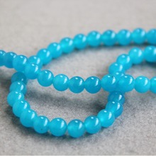 (Min Order1) 8mm Fashion Natural Sky Blue Chalcedony Beads Round DIY Stone Bead 15inch Hand Made Jewelry Making Design Wholesale 2024 - buy cheap