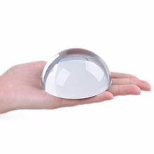 H&D Big Magnifying Glass Paperweight Dome Magnifiers Semi Crystal Ball 80mm Half Sphere Ball 2024 - buy cheap