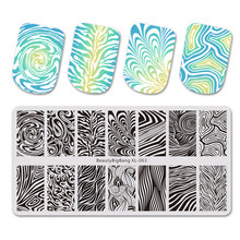 BeautyBigBang Stamping Plates For Nails DIY Water Marble Manicure Nail Stamping Plates Template Nail Art Stencils XL-063 2024 - buy cheap
