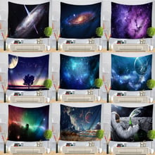 Psychedelic Cosmic Series Stars Tapestry Starry Sky Fabric Wall Hanging Decor Polyester Curtains Plus Table Cover Yoga 2024 - buy cheap