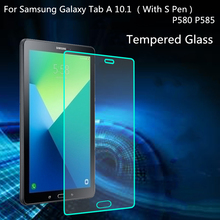Premium 0.3mm 9H Tempered Glass Screen Protector For Samsung Galaxy Tab A 10.1 With S Pen P580 P585 Safety Protective Film 2024 - buy cheap
