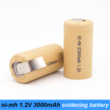 ni-mh 1.2v battery 3000mah soldering strip for power battery screwdriver and robot battery 1.2v nimh rechargeable battery s18 2024 - buy cheap