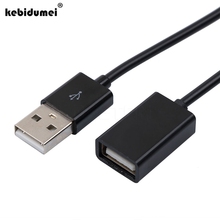 Новый Удлинительный кабель USB 2,0, переходник «штекер-гнездо» для передачи данных кабель, шнур синхронизации, провод для ПК, ноутбука, черный, белый 2024 - купить недорого