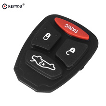 Keyyou-capa de chave remota para chrysler dodge jeep, 4 botões, substituição, botões, almofada de borracha, reparo 2024 - compre barato