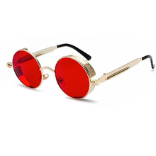 Gafas de sol de Metal redondas de lujo para hombre y mujer, lentes Steampunk de marca de diseñador, Retro, Vintage, steampunk, UV400 2024 - compra barato
