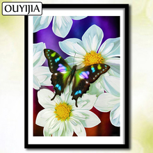 Flores borboletas pássaros ouyijia 5d diy pintura de diamante quadrado completo bordado mosaico venda imagem de strass 2024 - compre barato