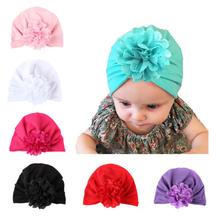 Baby Hats Bohemiah Flower Caps Girls Knot India Turban Kids Fashion Head Wraps Toddler Winter Beanie Xmas Headwear 2024 - buy cheap