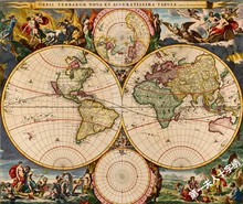 Kit de bordado, artesanato, dimensões 55 a 46, conjunto de ponto cruz, mapa do mundo novo, 17 ° século 2024 - compre barato