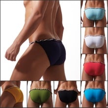 Men's Panties Solid Cotton Fabric 8 Color Lashing Briefs U Convex Pouch Underwear Breathability Erotic Fad High Fork Lingerie 2024 - buy cheap