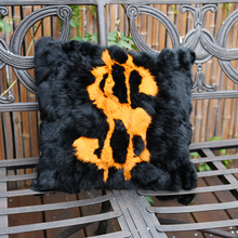 Free shipping CX-D-136E Patchwork Real Rabbit Fur Handmade Sofa Cushion Cover 2024 - buy cheap