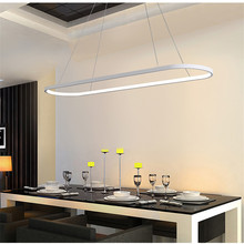 Lámpara LED de estilo nórdico para restaurante, luz ovalada de Arte Moderna para oficina, dormitorio, comedor, Bar, accesorios de luz de suspensión 2024 - compra barato
