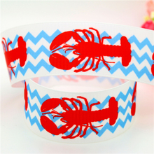 DHK 1.5'' 5yards lobster chevron printed grosgrain ribbon headwear hair bow diy party decoration OEM 38mm C1371 2024 - buy cheap