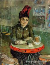 Agostina Segatori Sentado No Café Du Tambourin Vincent Van Gogh pintado à Mão famosas pinturas a óleo reprodução de Alta qualidade 2024 - compre barato