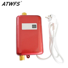Проточный Электрический водонагреватель ATWFS 3800 Вт 220 В, мгновенный нагрев воды, душ, для бассейна, кухни 2024 - купить недорого