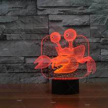 Краб светоизлучающий подарок Led Настольная лампа детский креативный продукт 3d лампа оптовая продажа с фабрики настольные лампы для гостиной 2024 - купить недорого