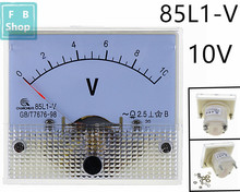 1 medidor de tensão analógico 64*56mm do painel do voltímetro da c.a. dos pces 85-l1-v 10v 2024 - compre barato