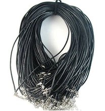 Wholesale 100pcs 18 inch real hide rope necklace chain rope leather necklace chain rope 2024 - buy cheap
