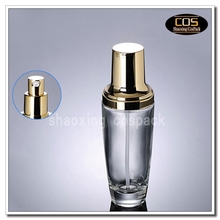 100 шт. оптом LGX40 100 мл пустая прозрачная стеклянная косметическая бутылка с золотой крышкой, 100 мл стеклянная сывороточная бутылка с насосом, косметическая упаковка 2024 - купить недорого