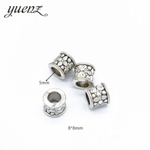 YuenZ 20pcs Antique Silver color Big Hole flower Pattern Beads Fit European Charm Jewelry Accessories DIY Findings R152 2024 - buy cheap