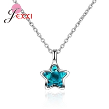 Korean Fashion Jewellry High Quality Stars Crystals 925 Sterling Silver  Pendant Necklace Decorations For Women Girls 2024 - buy cheap