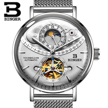 Switzerland Automatic Watch Men BINGER Skeleton Mechanical Men Watches Fashion Brand Sapphire Waterproof Relogio Masculino 2019 2024 - buy cheap