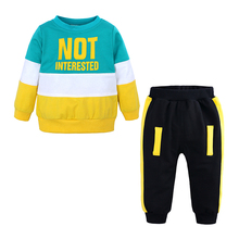 Spring Autumn Baby Boys Girls Cotton Stripe stitching Sport set tops+pants 2pcs/set Tracksuit Toddler Clothing Set Outfits PT089 2024 - buy cheap