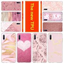 Capa de silicone macio para xiaomi, em cores douradas, rosa e douradas, para os modelos mi 11, 10, 8, a3, a2, cc9 lite, 9, 11pro, a1, 5x, 6x 2024 - compre barato