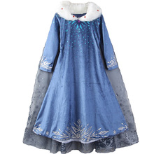 Платье для девочек, одежда для маленьких девочек, платье Эльзы, карнавальный костюм Анны, Снежной королевы, платье для дня рождения, детские платья, костюм 2024 - купить недорого